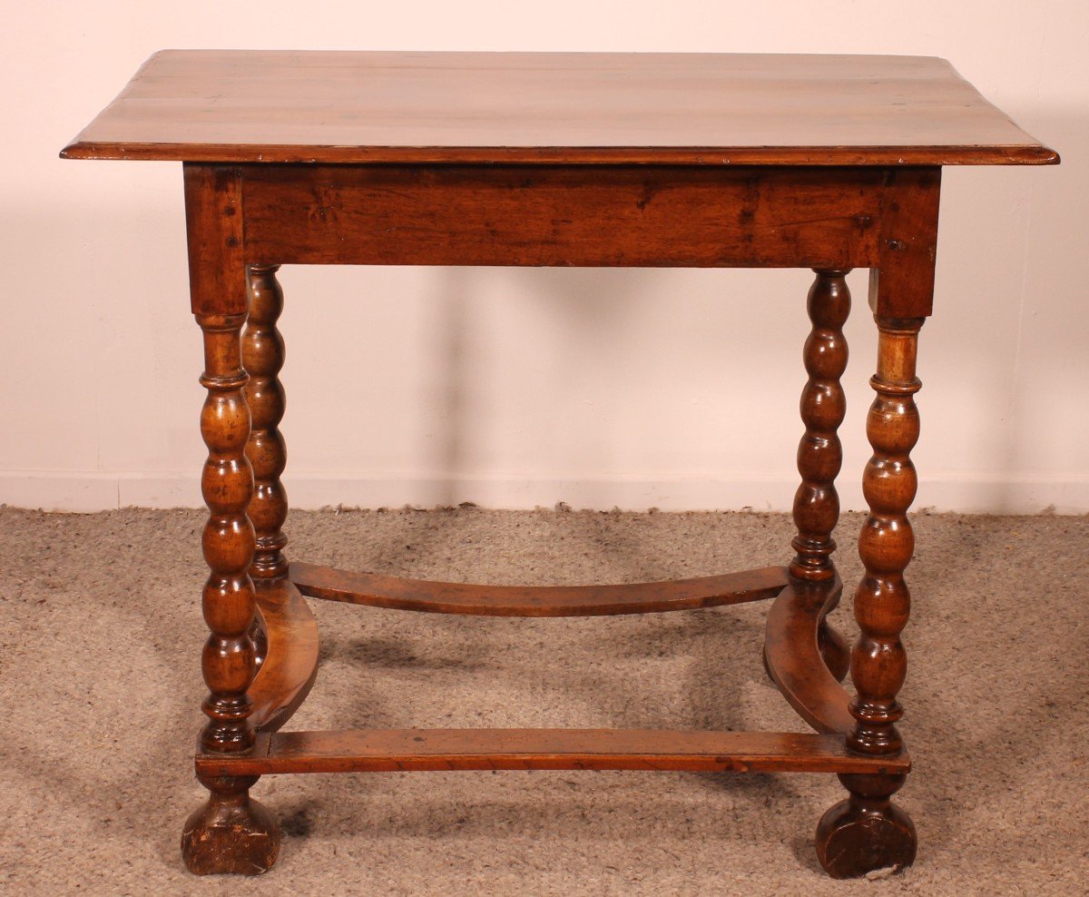 Small Writing Table/side Table In Walnut-17th Century-photo-5