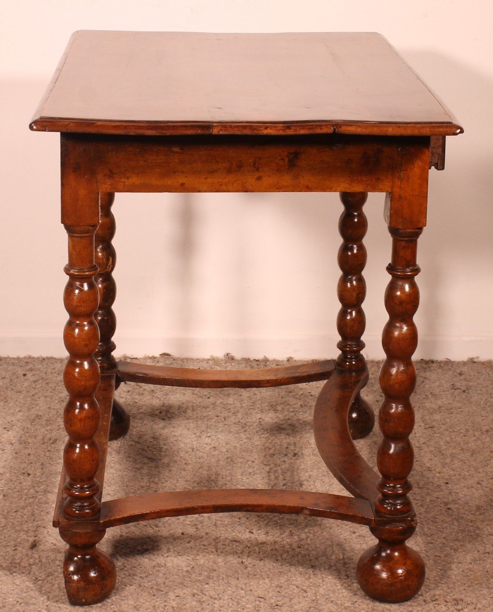 Small Writing Table/side Table In Walnut-17th Century-photo-6