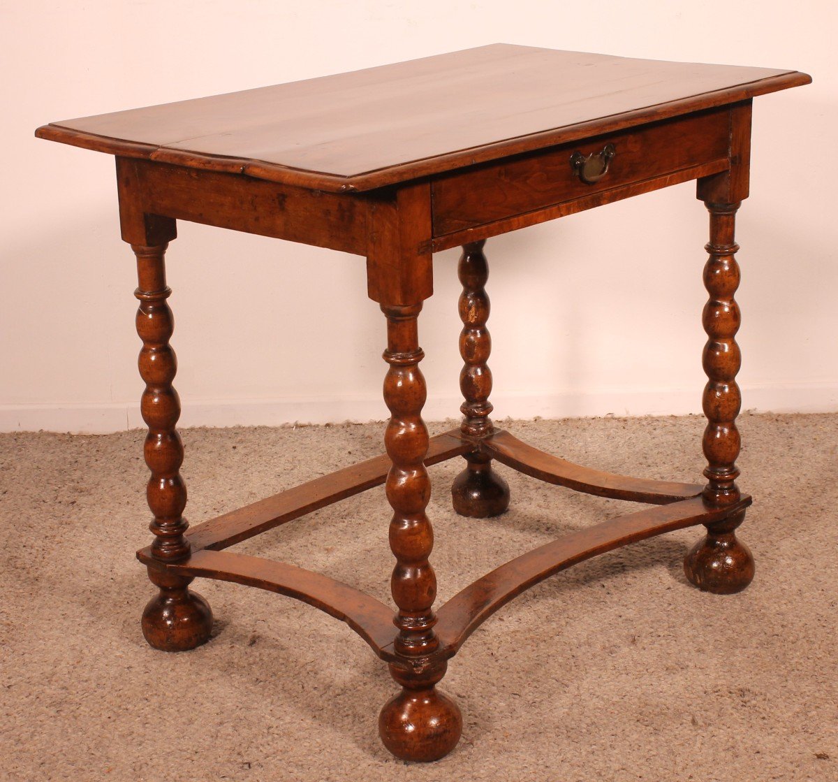 Small Writing Table/side Table In Walnut-17th Century-photo-7