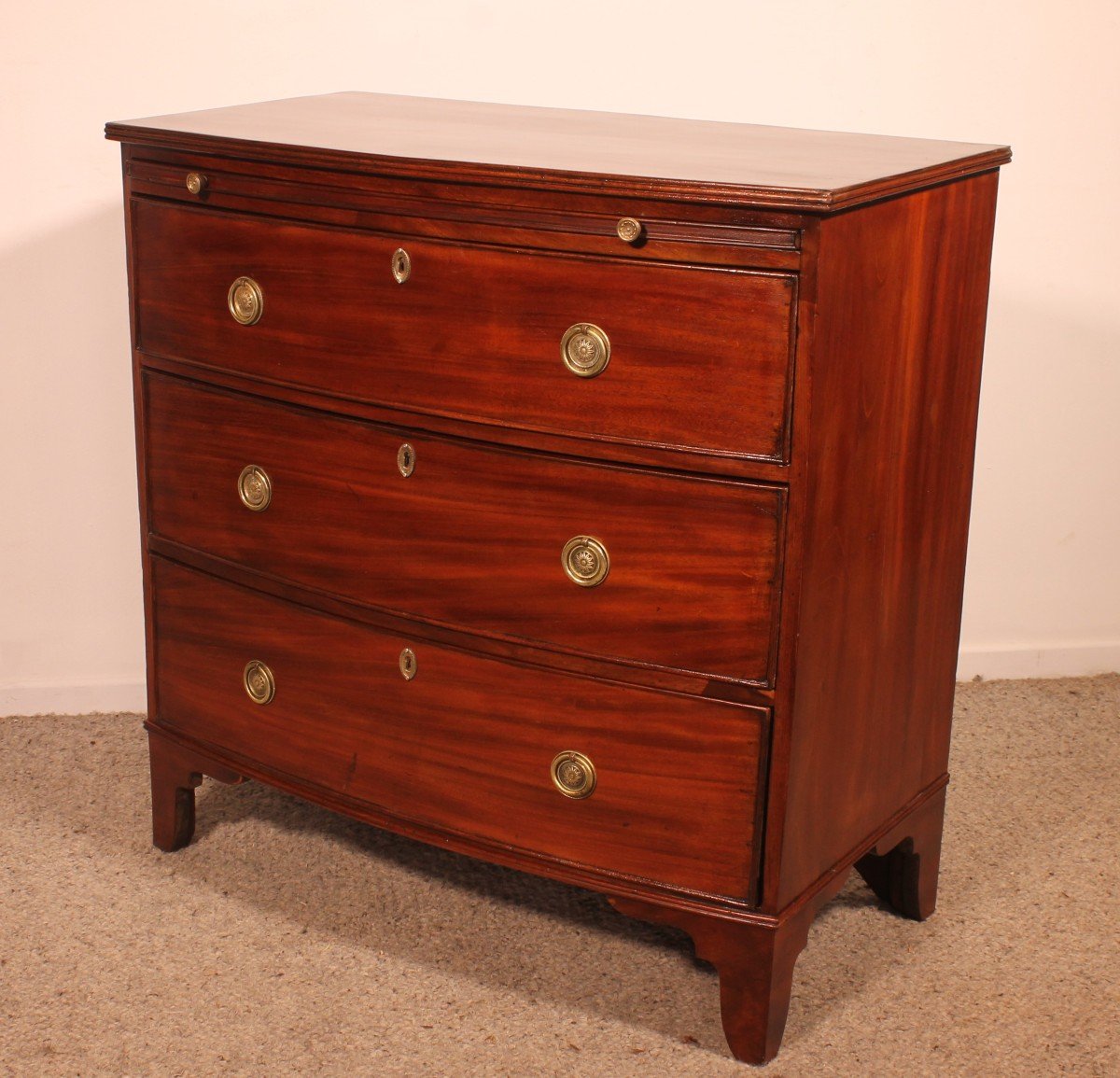 Mahogany Chest Of Drawers With Writing Table Circa 1800-photo-5