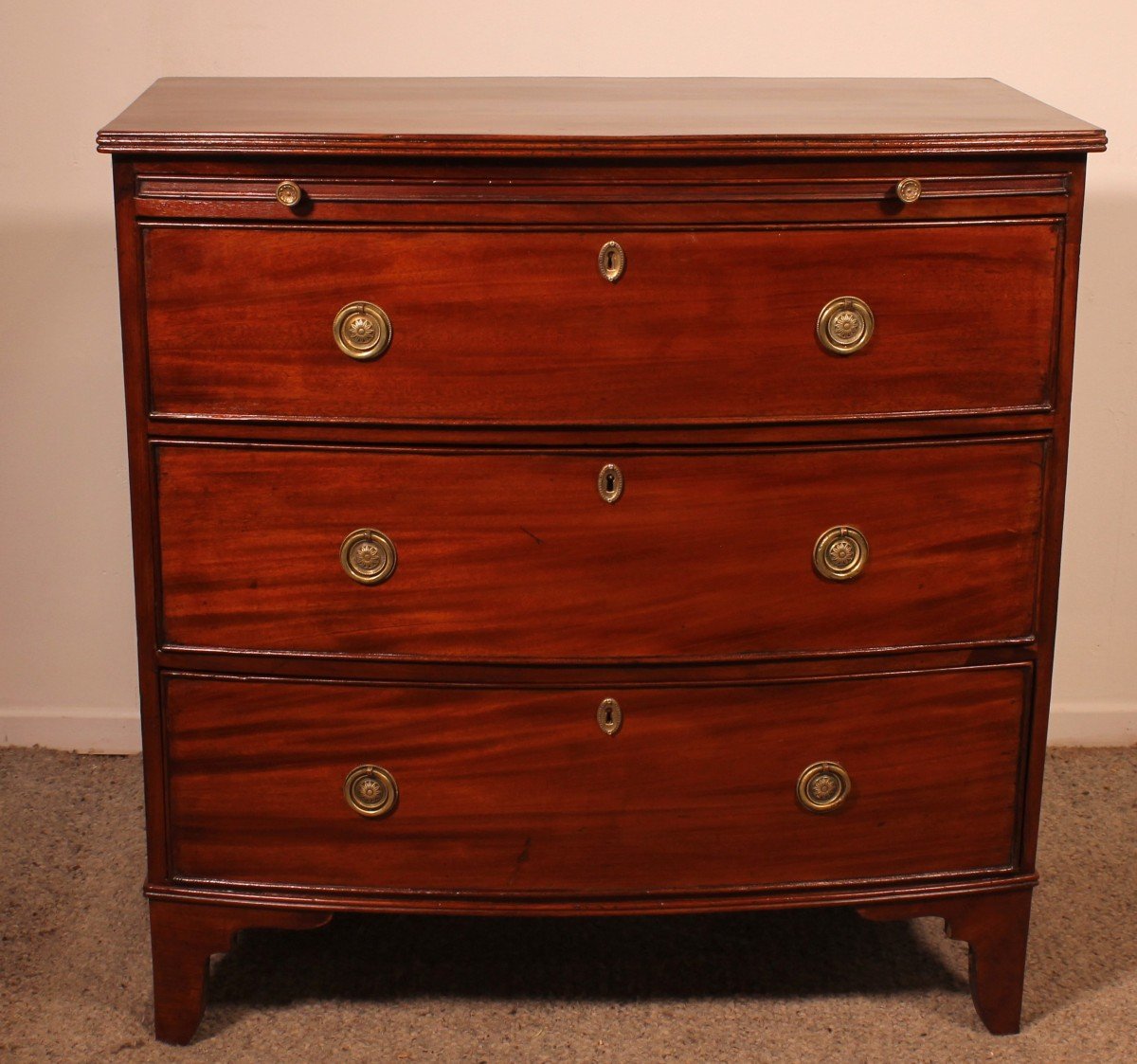 Mahogany Chest Of Drawers With Writing Table Circa 1800