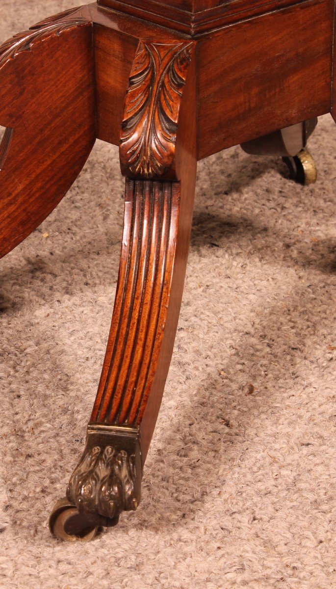 Console Or Games Table In Mahogany - Regency Period-photo-2