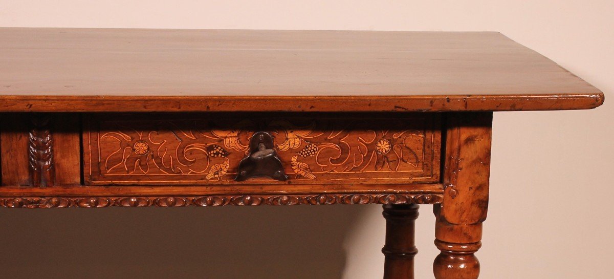 Spanish Renaissance Desk In Walnut-17th Century-photo-4