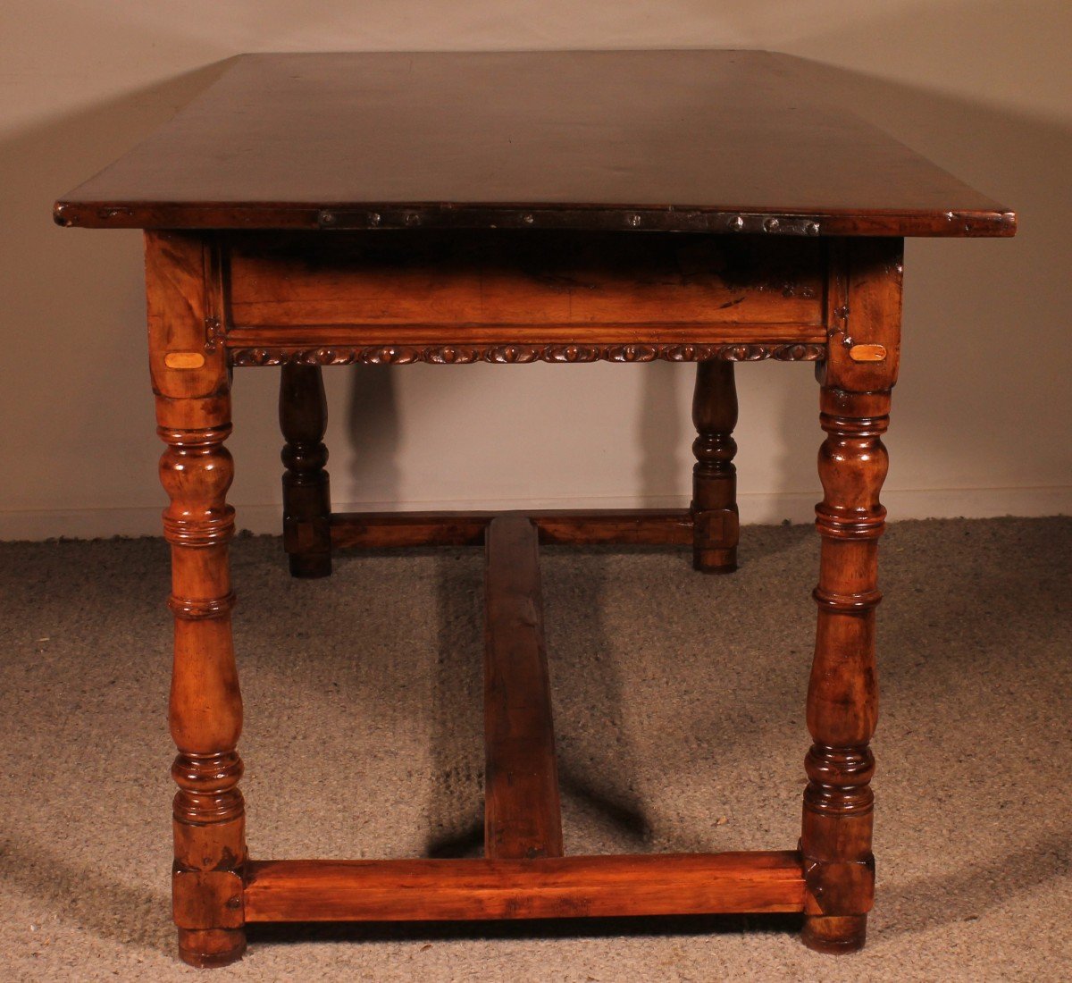 Spanish Renaissance Desk In Walnut-17th Century-photo-2