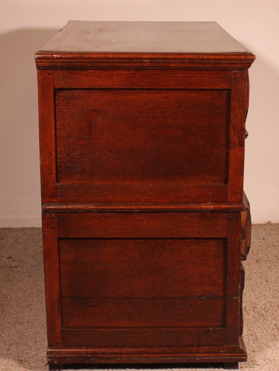 Jacobean Period Chest Of Drawers In Oak From The 17th Century-photo-6