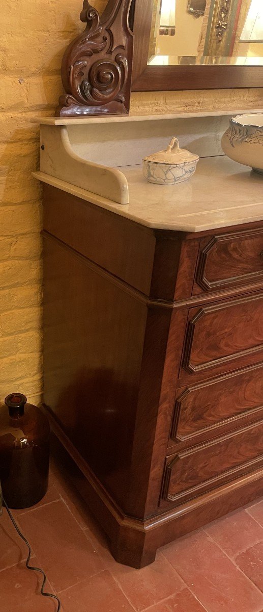 Meuble De Toilette/lavabo Du 19° Siècle En Acajou-photo-6