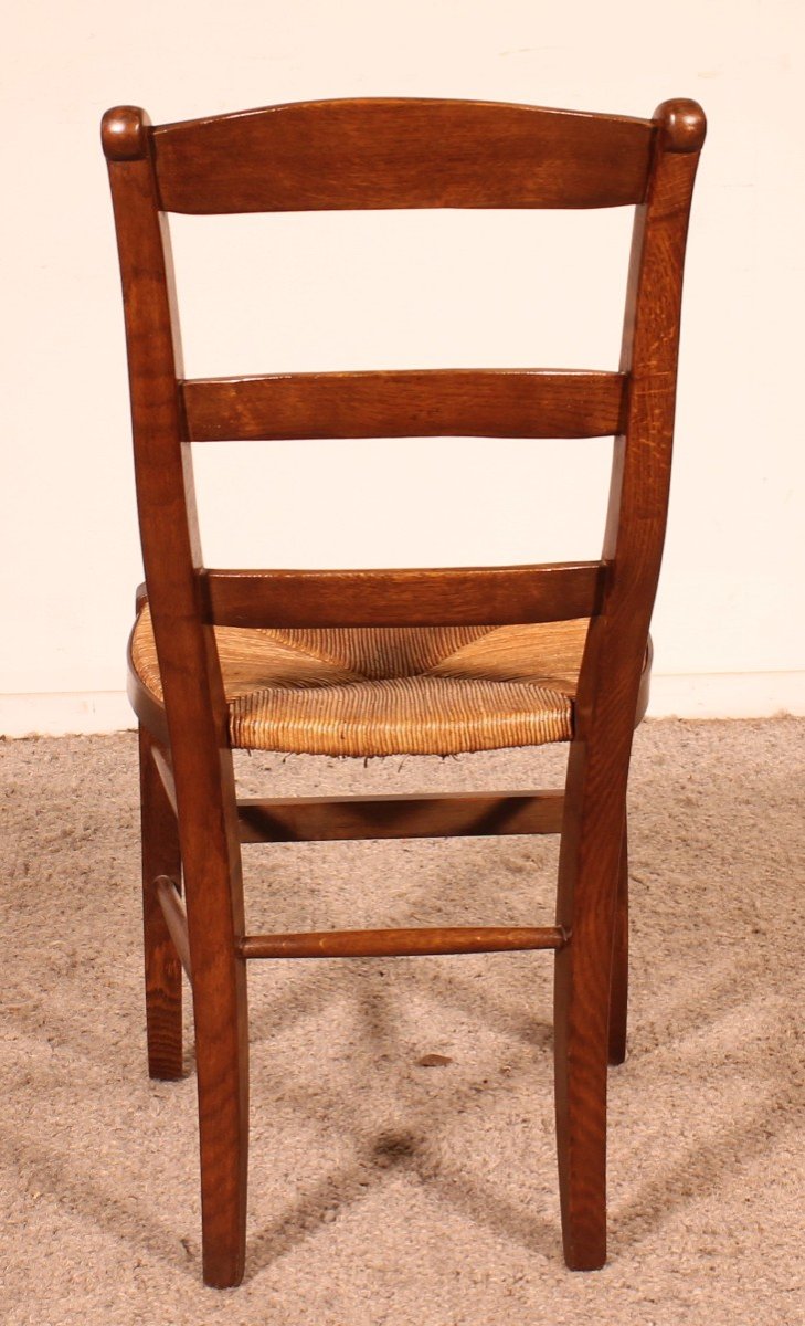 Set Of 6 Oak French Chairs-photo-4