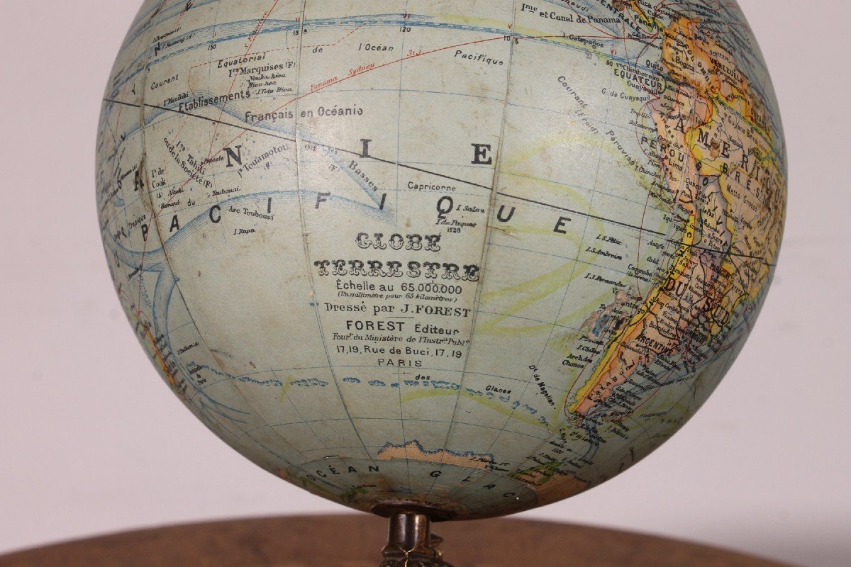 Small Terrestrial Globe From J.forest - Paris-photo-5