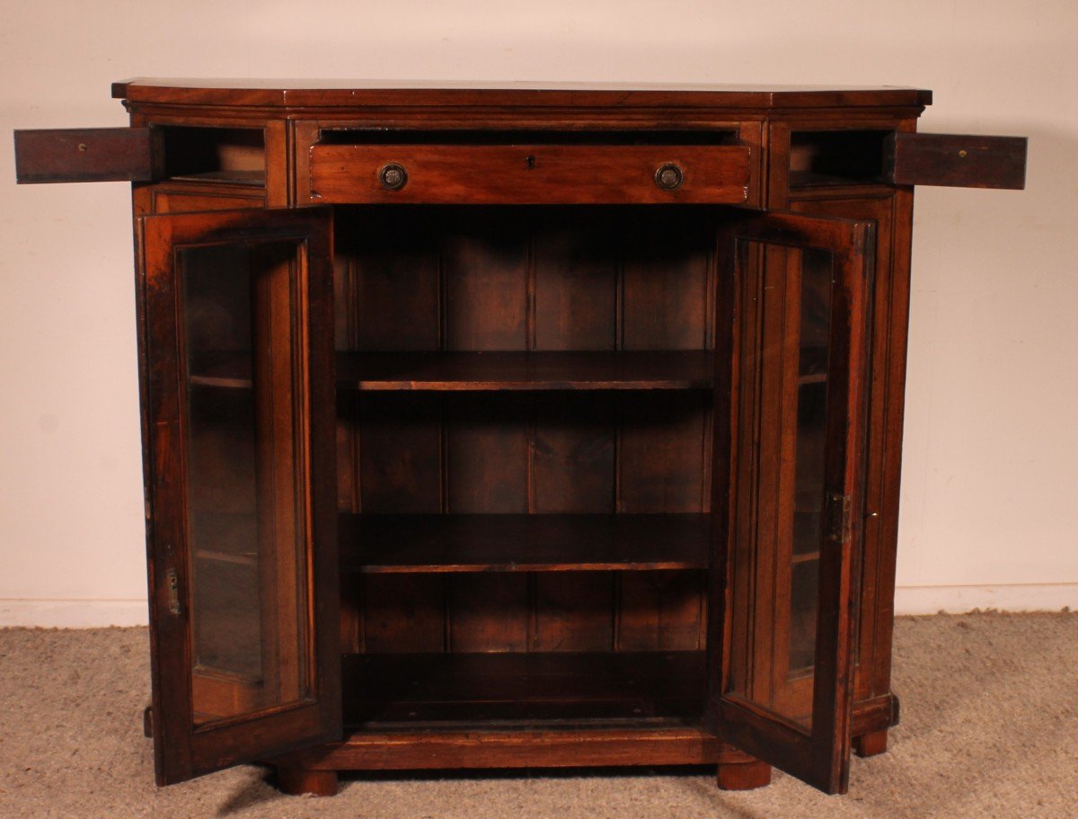 Store Showcase Cabinet  Or Bookcase In Mahogany Early 19th Century-photo-4