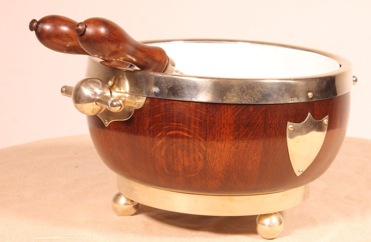 Salad Bowl With Its Cutlery 19th Century-photo-3