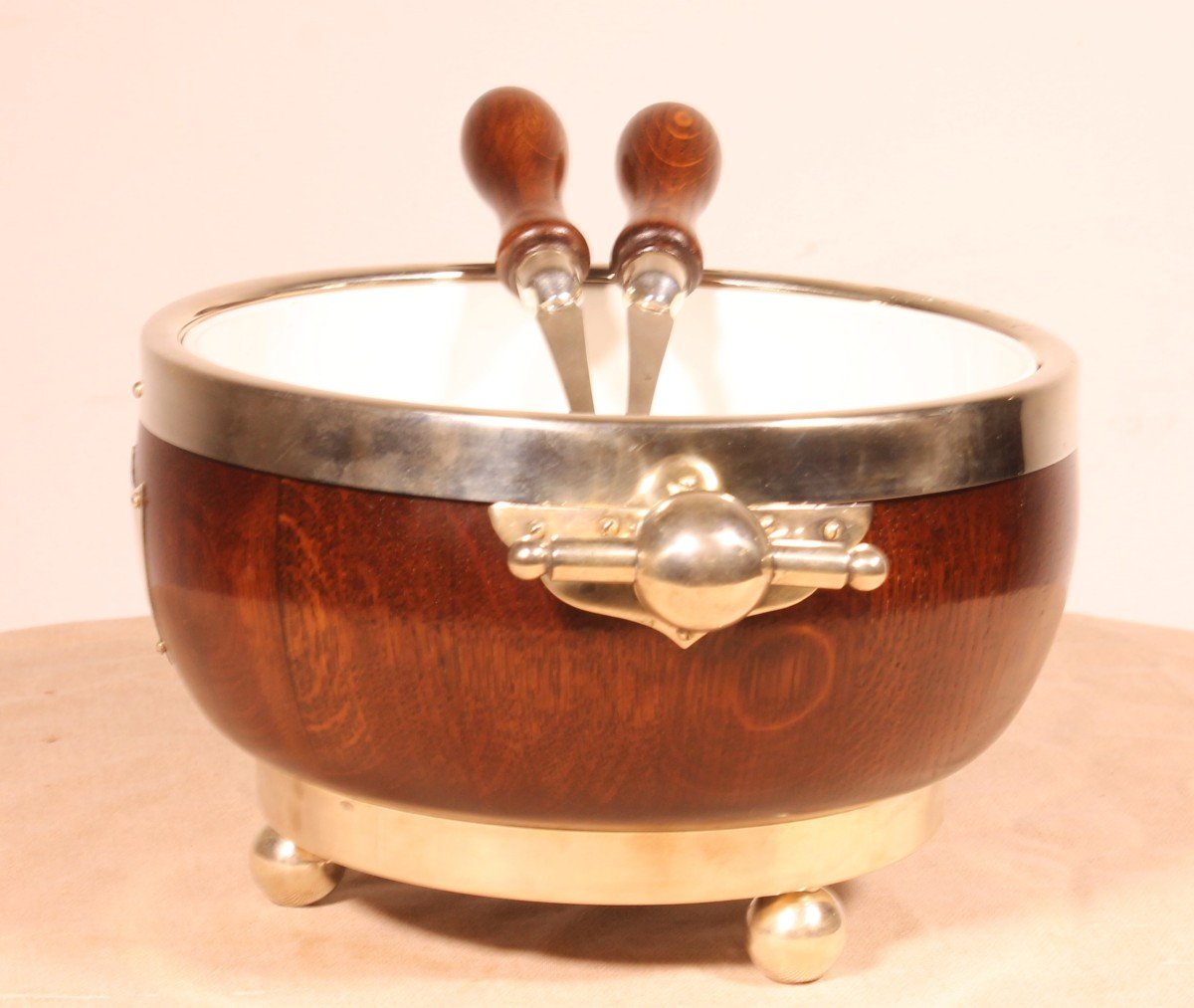 Salad Bowl With Its Cutlery 19th Century-photo-1