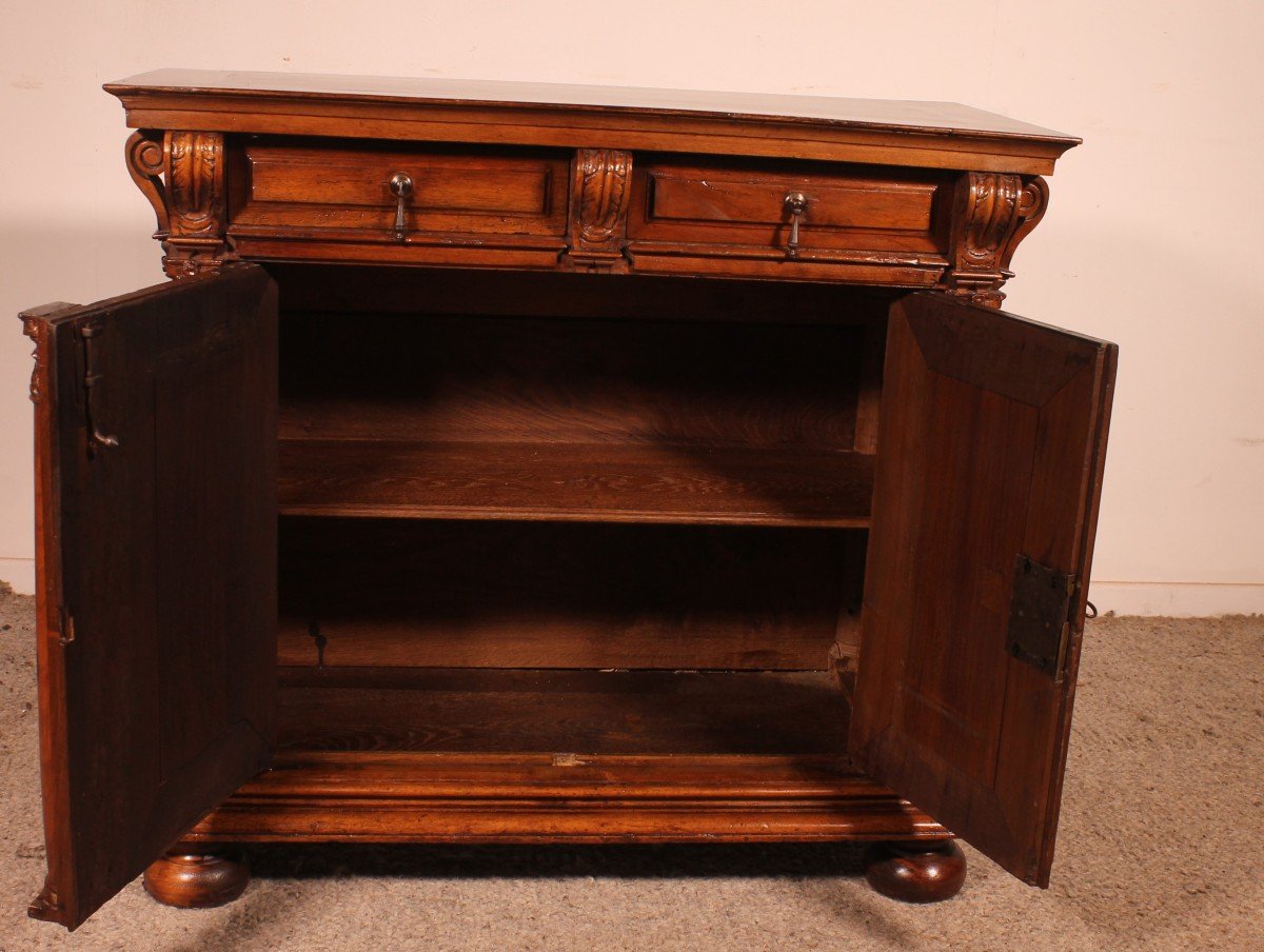 Small Renaissance Buffet In Walnut-17th Century From France-photo-1