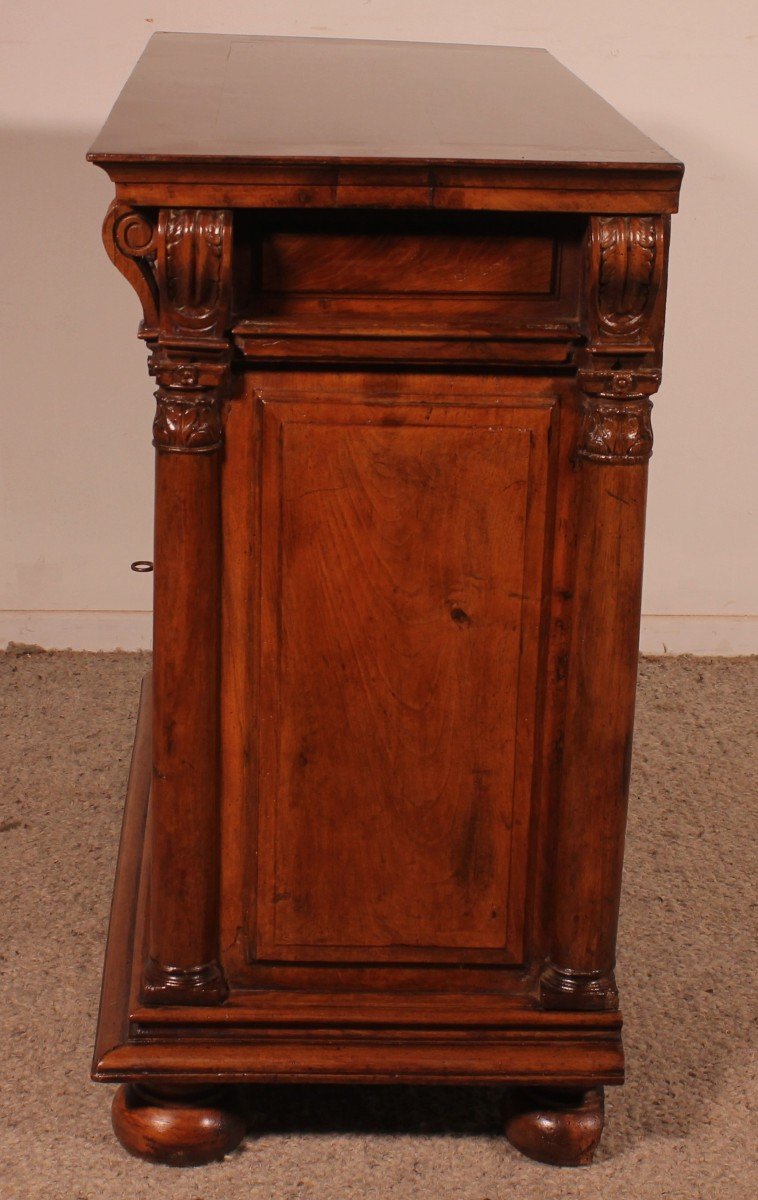 Small Renaissance Buffet In Walnut-17th Century From France-photo-6