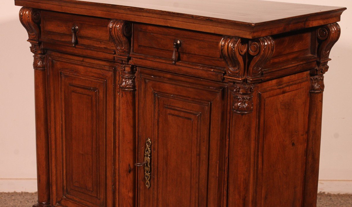 Small Renaissance Buffet In Walnut-17th Century From France-photo-8