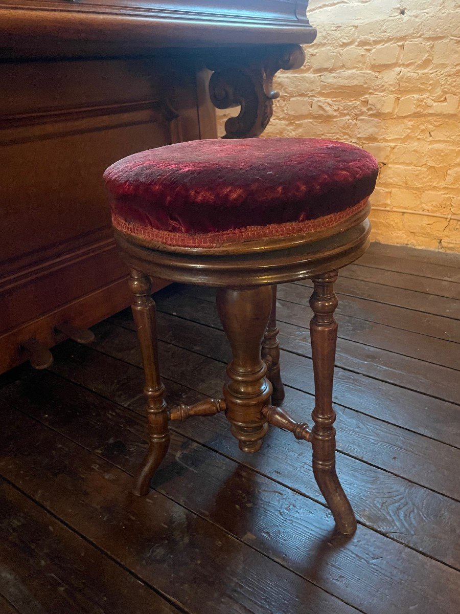 Piano Sponnagel Circa 1900 With Its Seat-photo-4