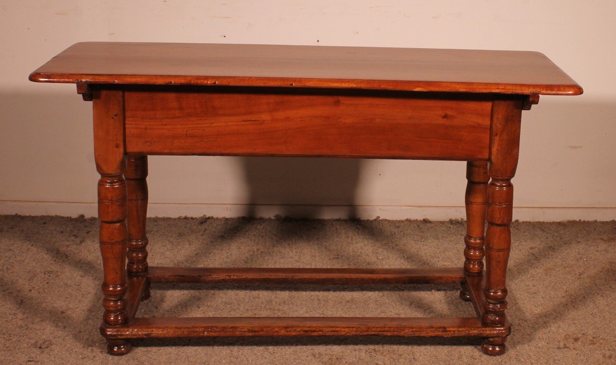 Two Drawer Cherry Wood Console - 18th Century-photo-5