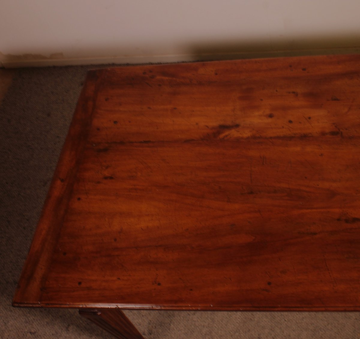 Table De Salle à Manger d'époque Louis XVI En Noyer -18° Siècle-photo-8