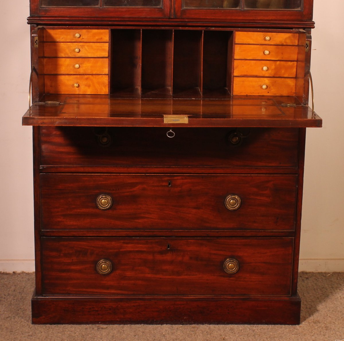 Mahogany Bookcase With Secretary - 18th Century-photo-1