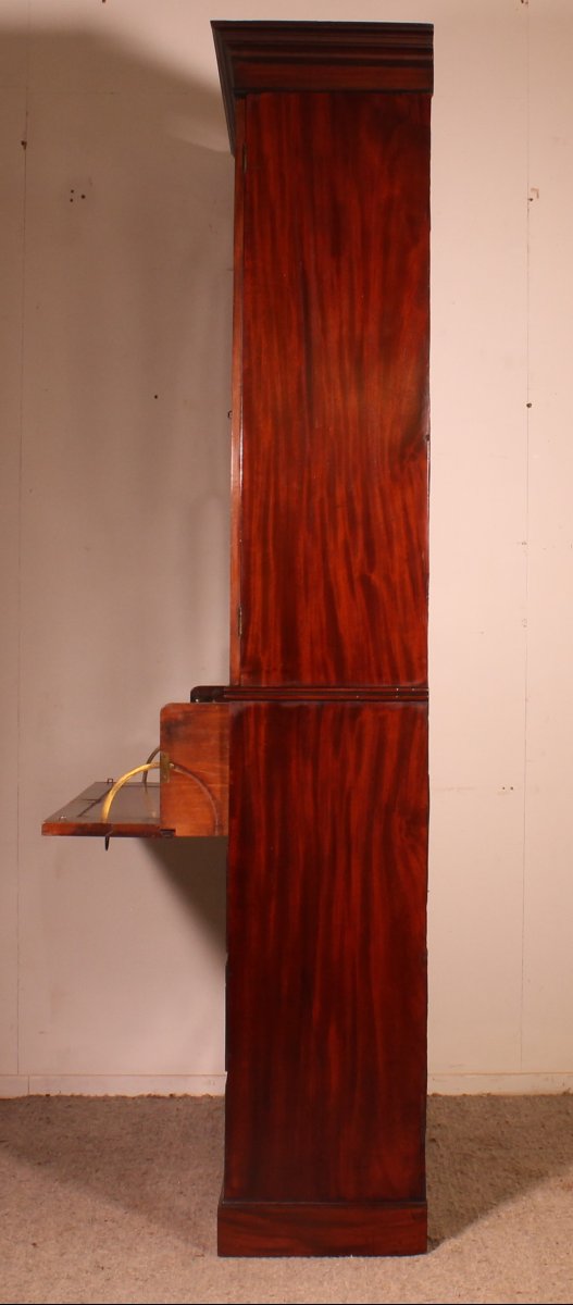Mahogany Bookcase With Secretary - 18th Century-photo-5