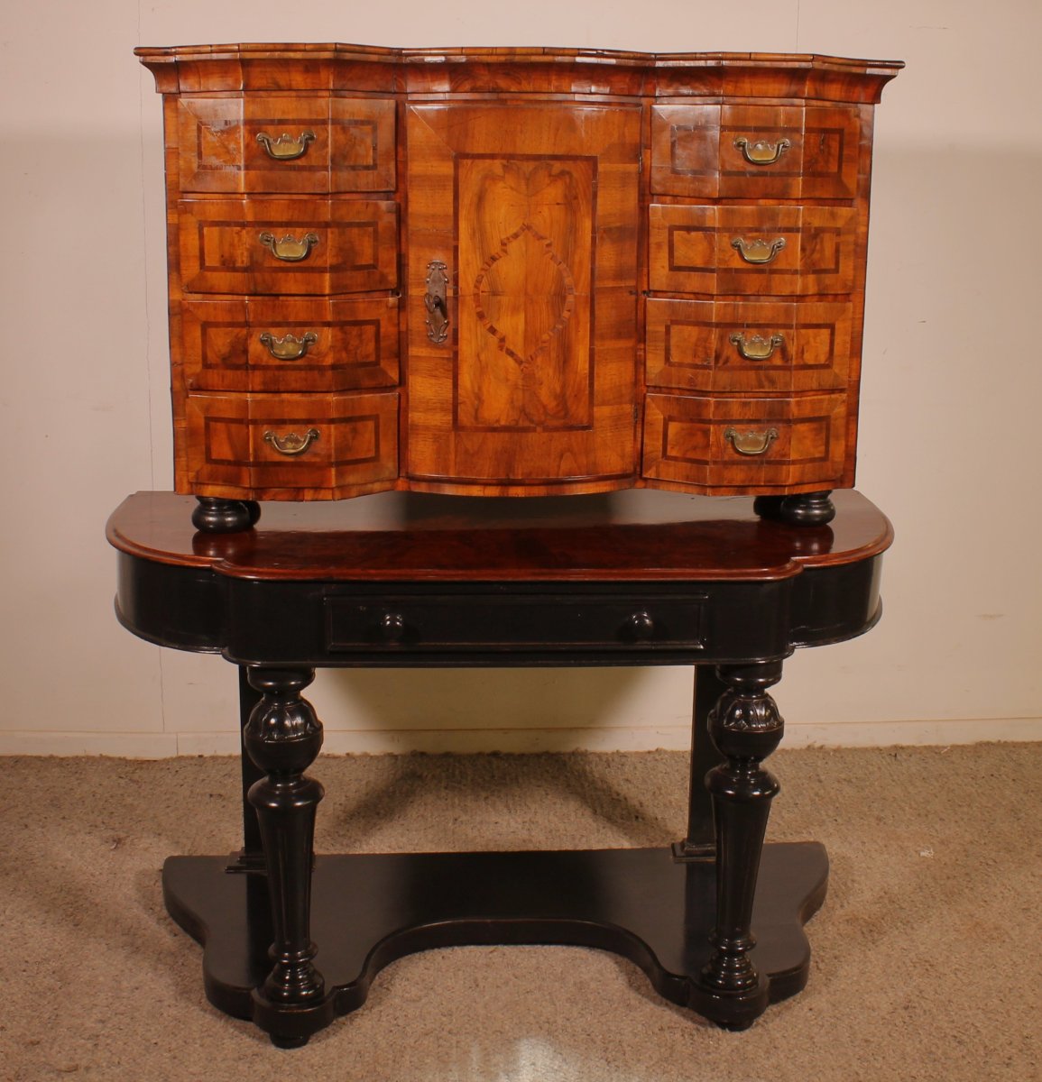 German Walnut Cabinet - 18th Century-photo-2