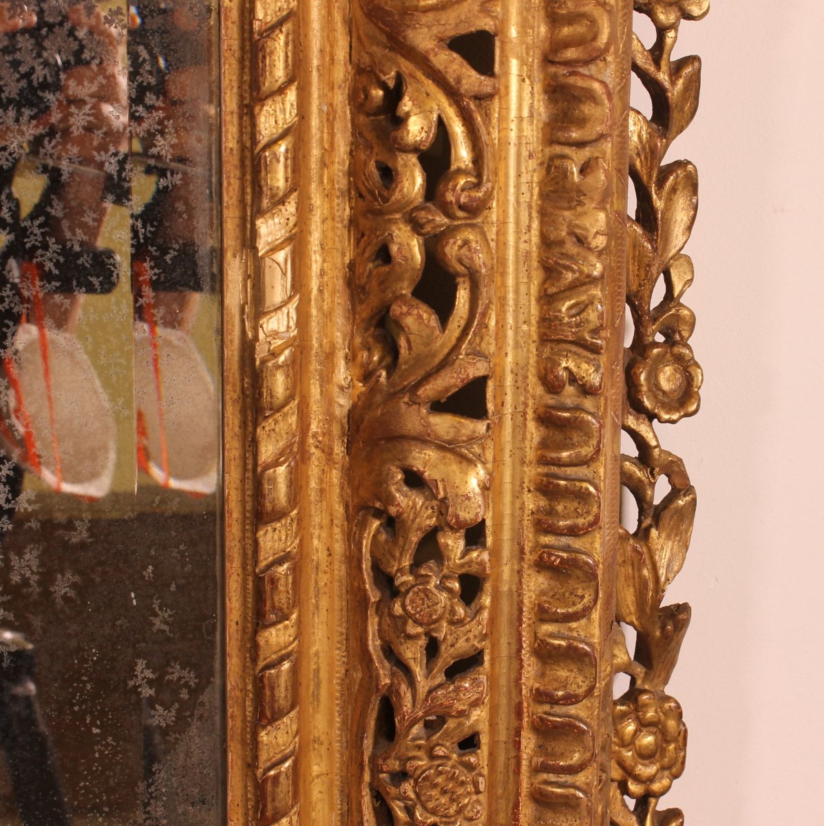 18th Century Italian Mirror In Gilded Wood-photo-5