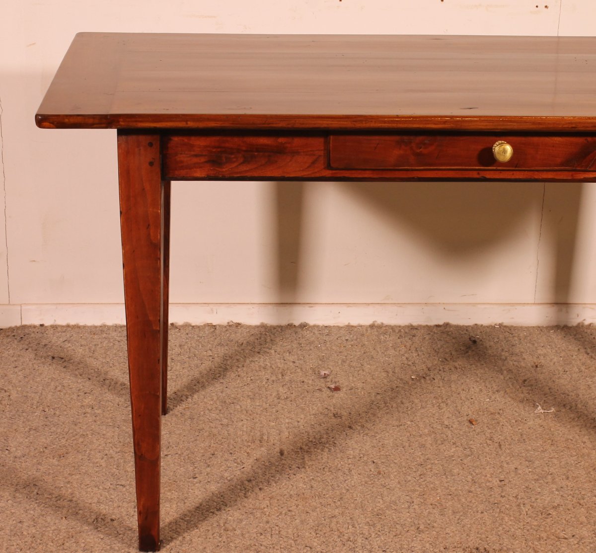 Small 19th Century Cherry Wood Farmhouse Table-photo-3