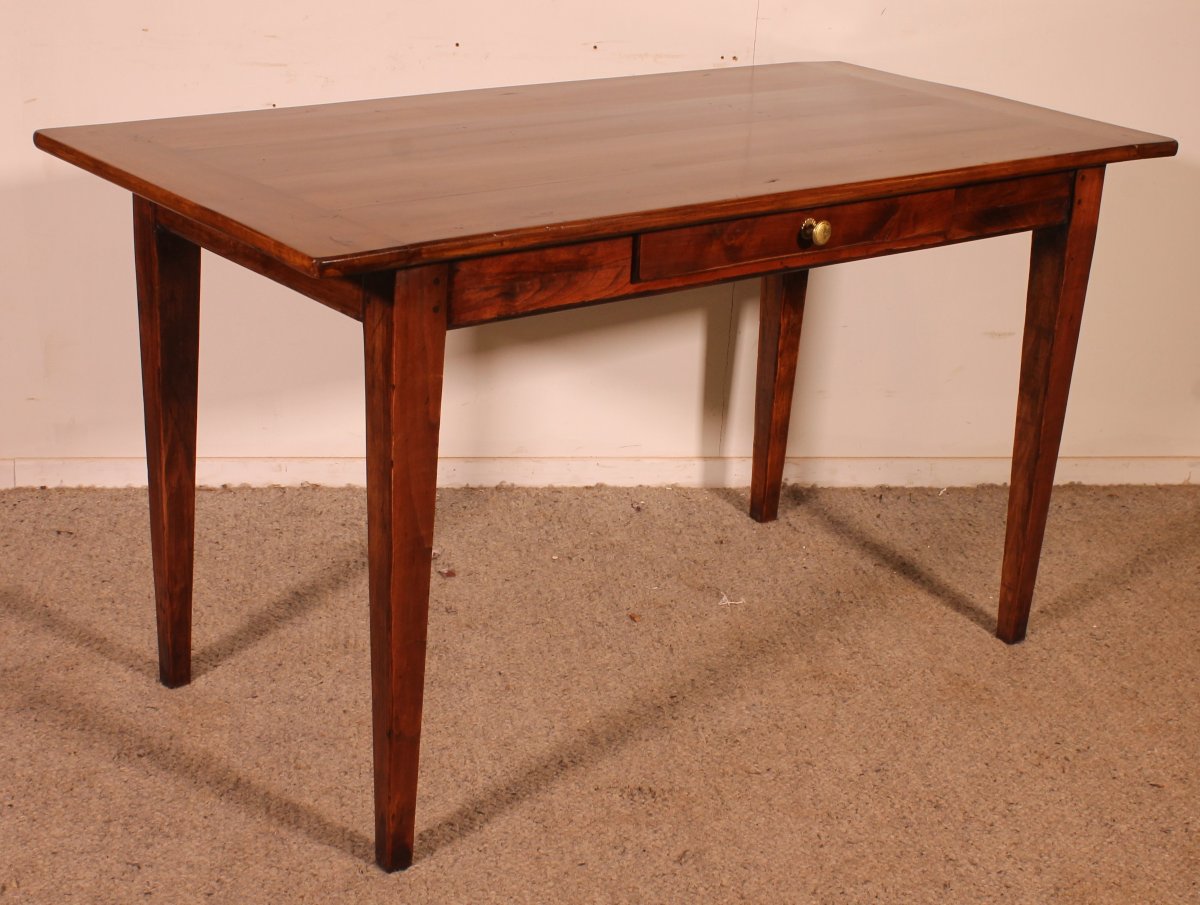 Small 19th Century Cherry Wood Farmhouse Table-photo-4