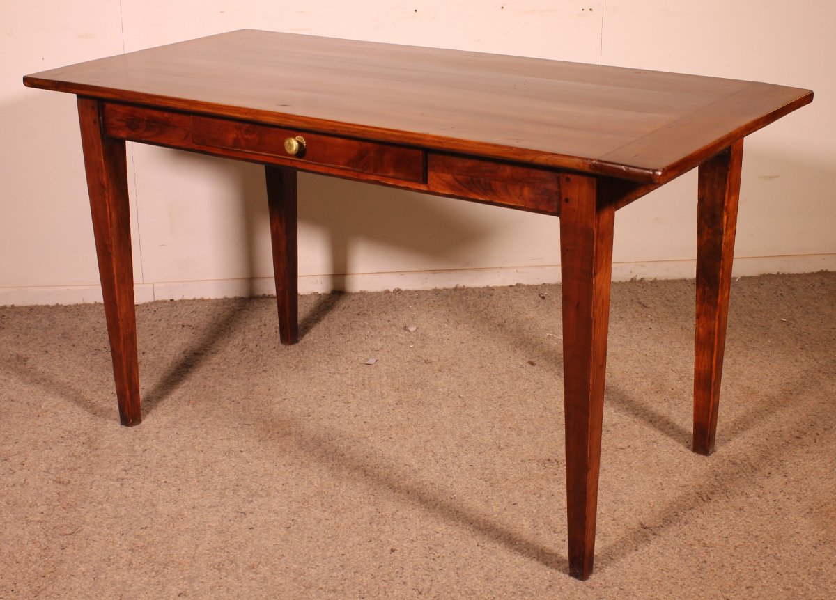 Small 19th Century Cherry Wood Farmhouse Table-photo-5