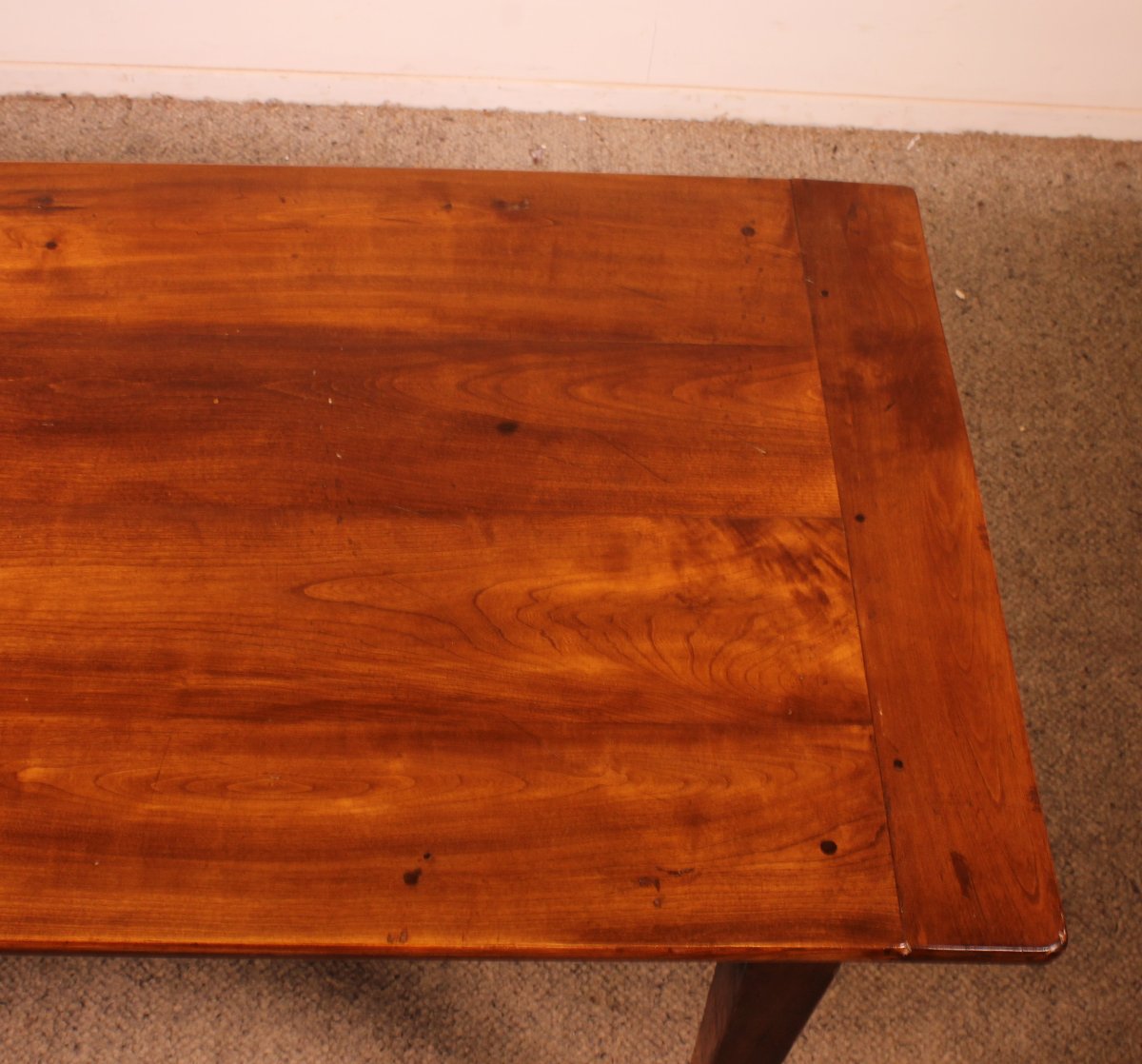 Small 19th Century Cherry Wood Farmhouse Table-photo-6