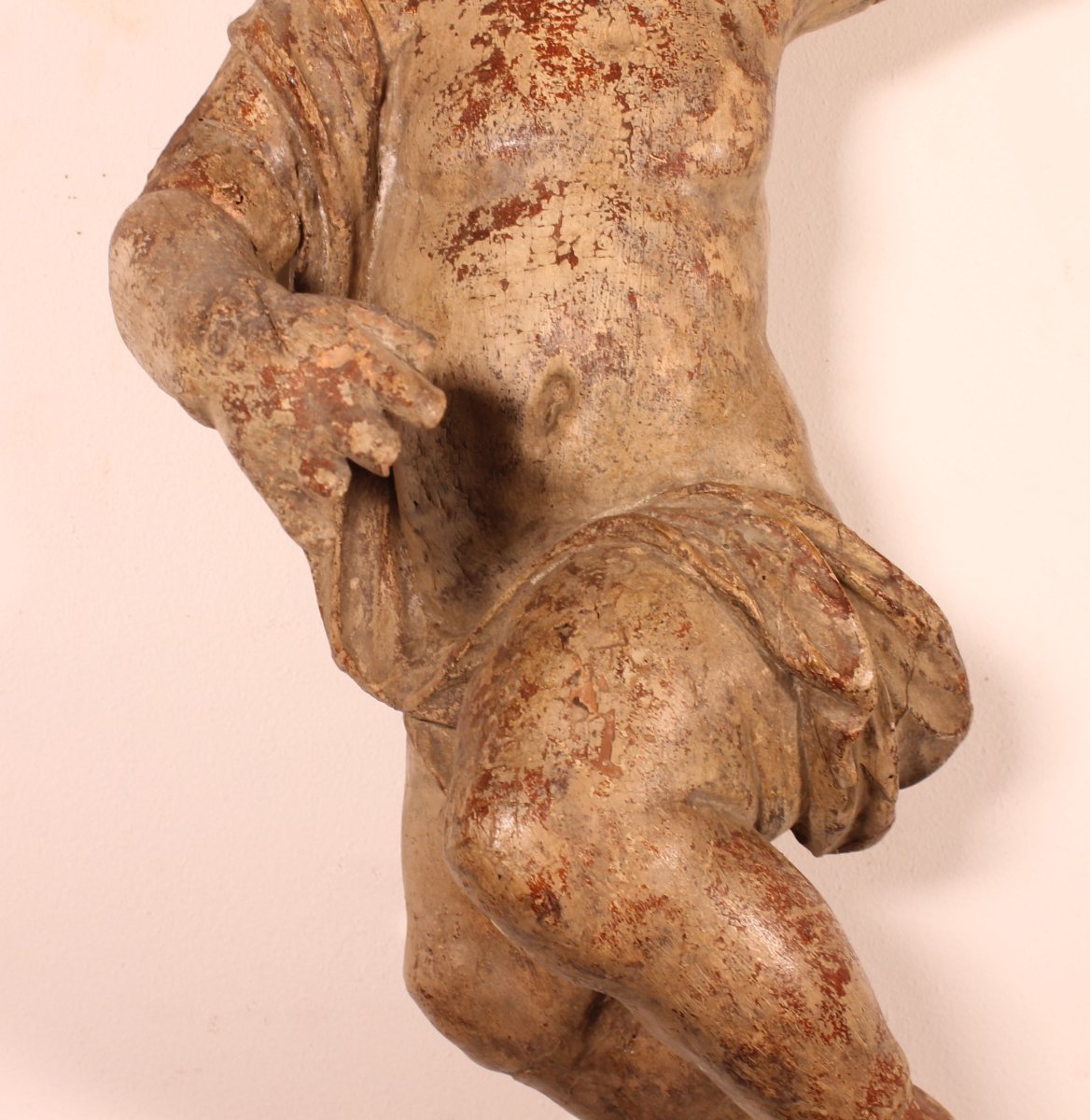 Carved Wooden Cherub - 18th Century-photo-2