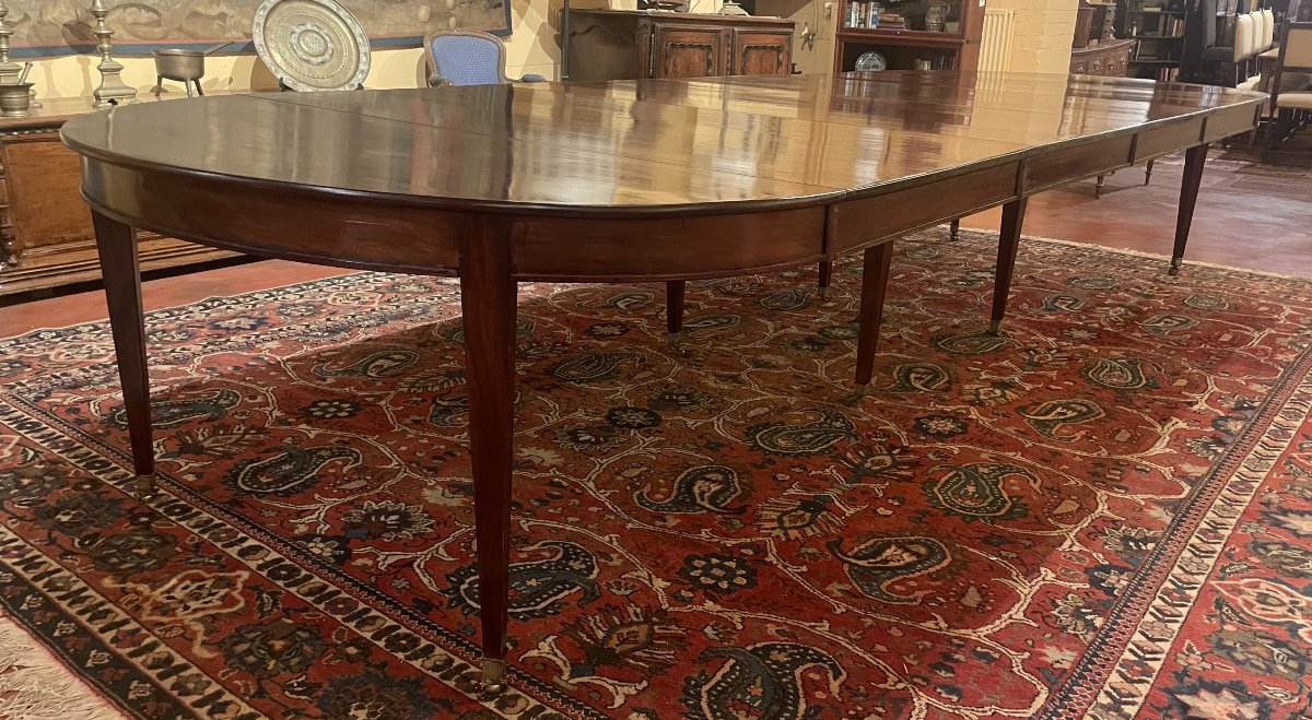 Table De Salle à Manger d'époque 18° Siècle  8 pieds En Acajou de 4m08 de long-photo-2