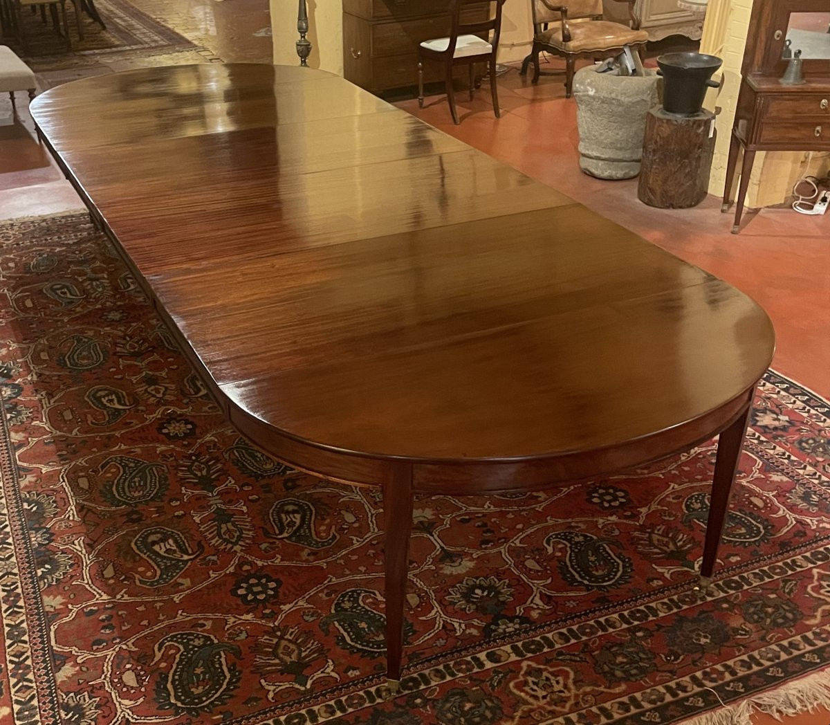 Table De Salle à Manger d'époque 18° Siècle  8 pieds En Acajou de 4m08 de long-photo-7