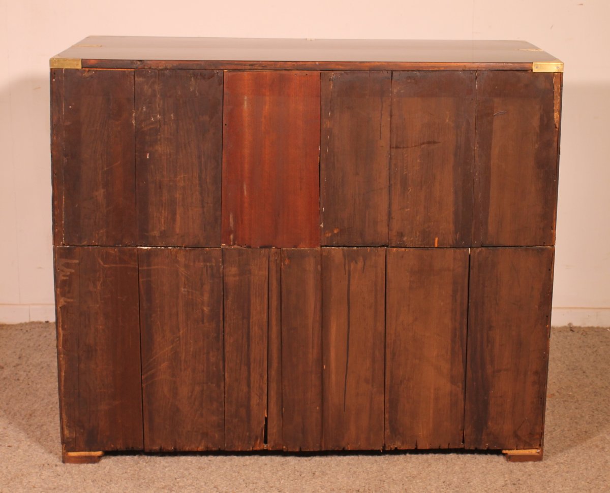 Commode Militaire Ou De Marine  d'officier En Acajou-19° Siècle-photo-4