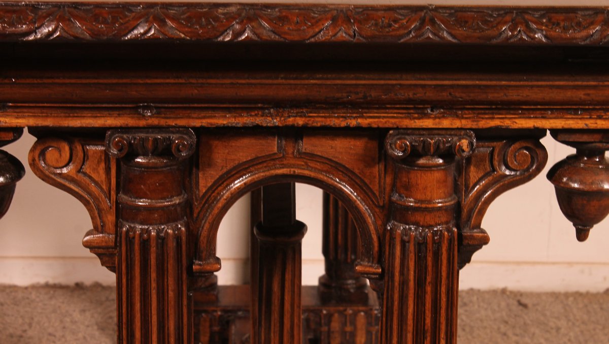 table d'époque renaissance en noyer- 16° siècle-photo-2