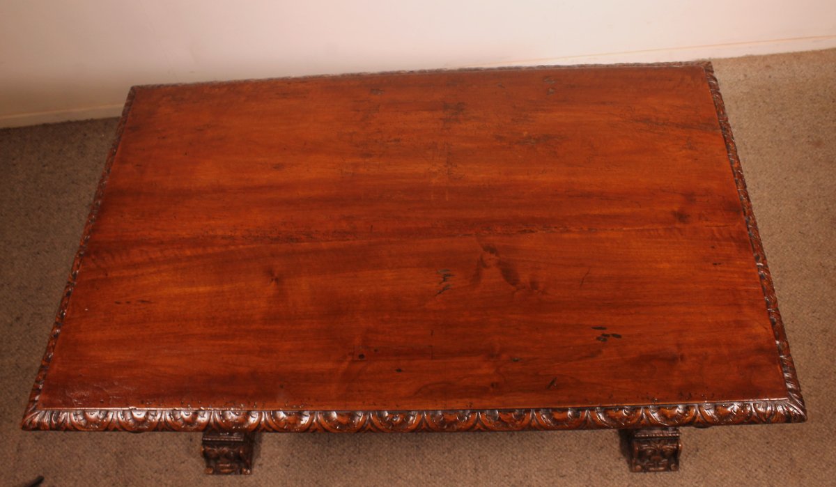 table d'époque renaissance en noyer- 16° siècle-photo-7