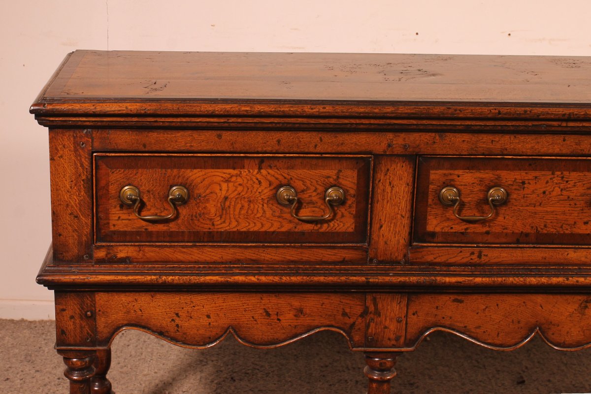 English Console Called Dresser Base In Oak-photo-4