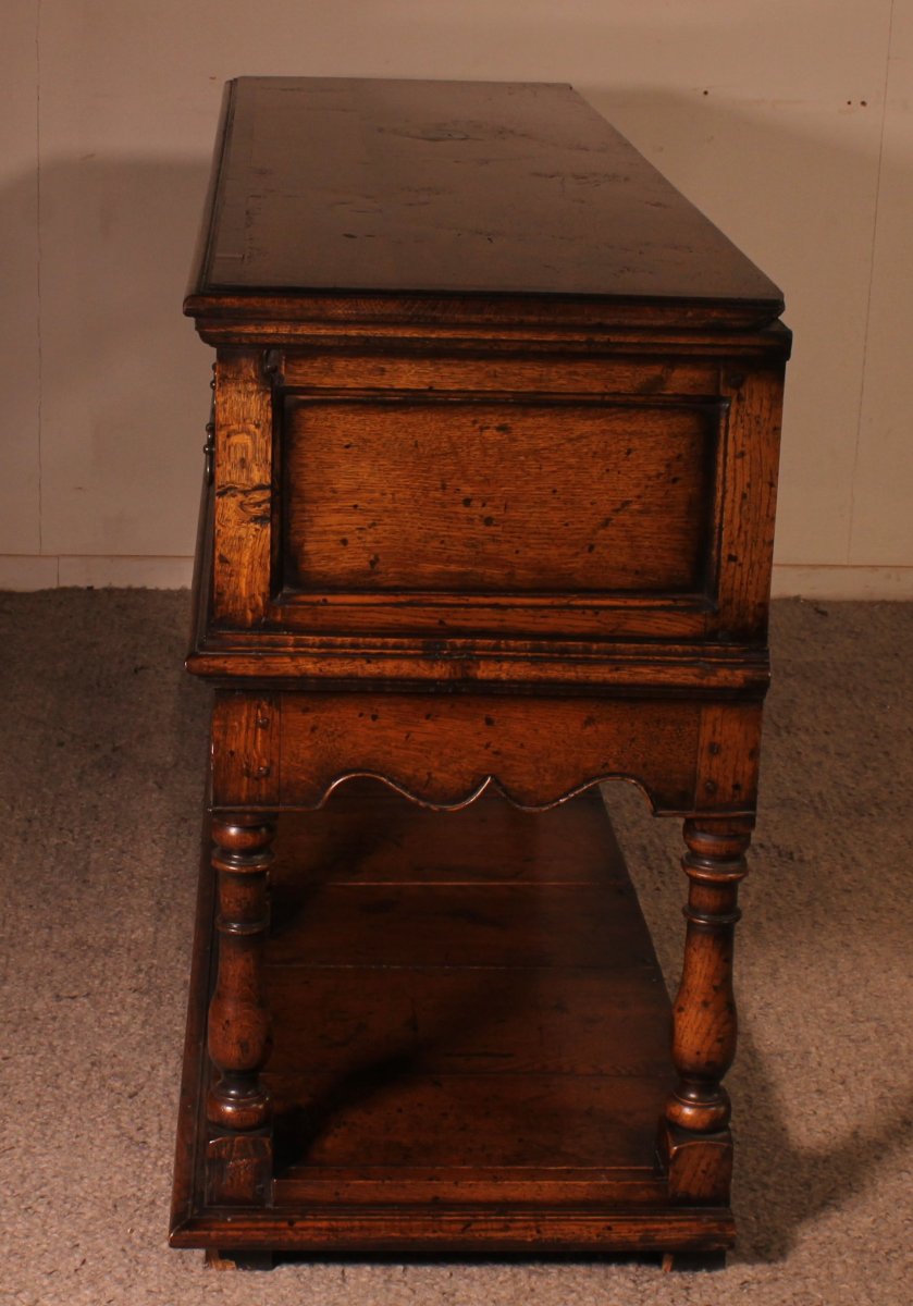 English Console Called Dresser Base In Oak-photo-5