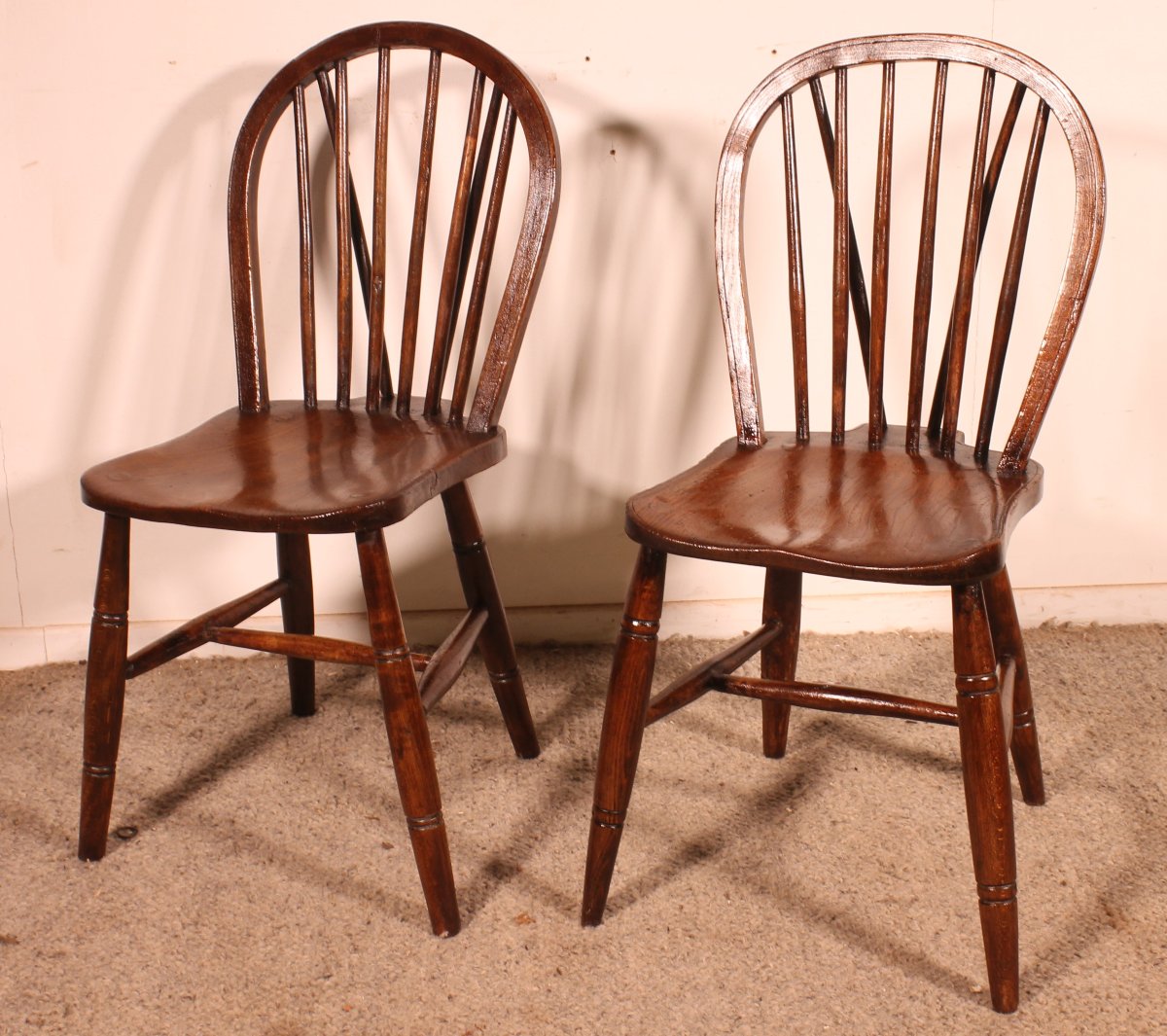 A Pair Of 19th Century Windsor Chairs-photo-5