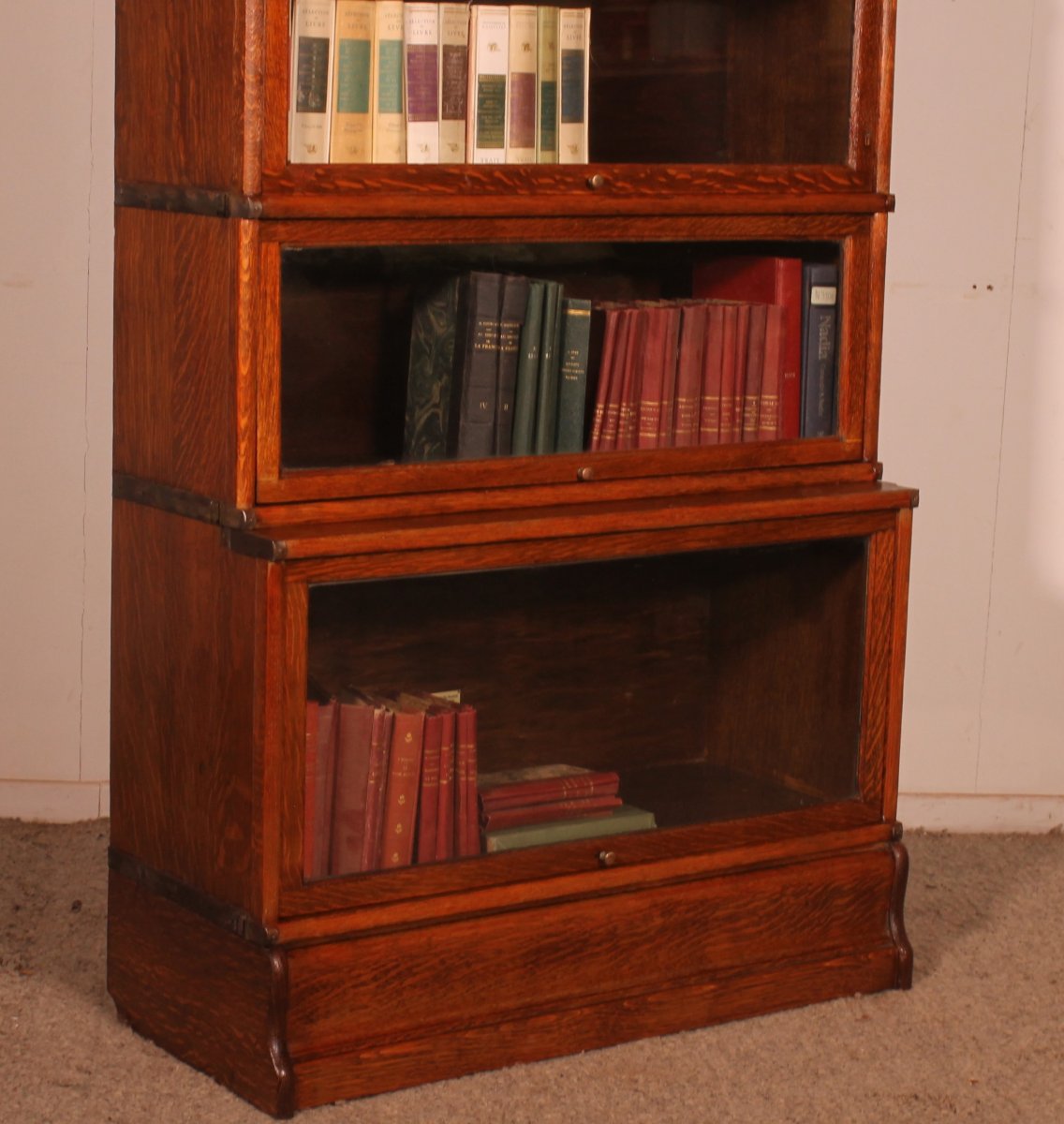Bibliothèque Globe Wernicke En chêne  De 5  éléments avec une avancée-photo-4