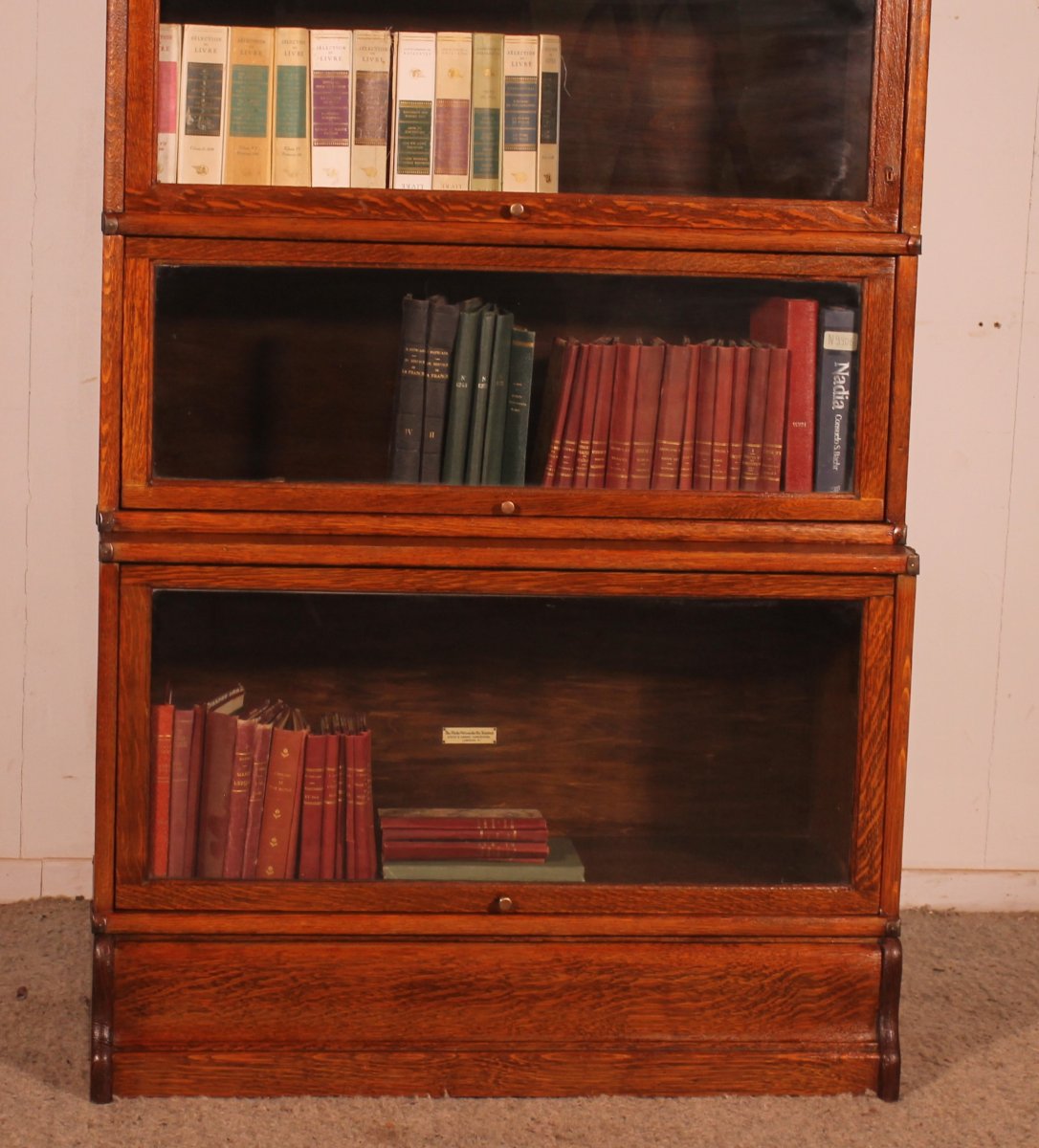 Bibliothèque Globe Wernicke En chêne  De 5  éléments avec une avancée-photo-2