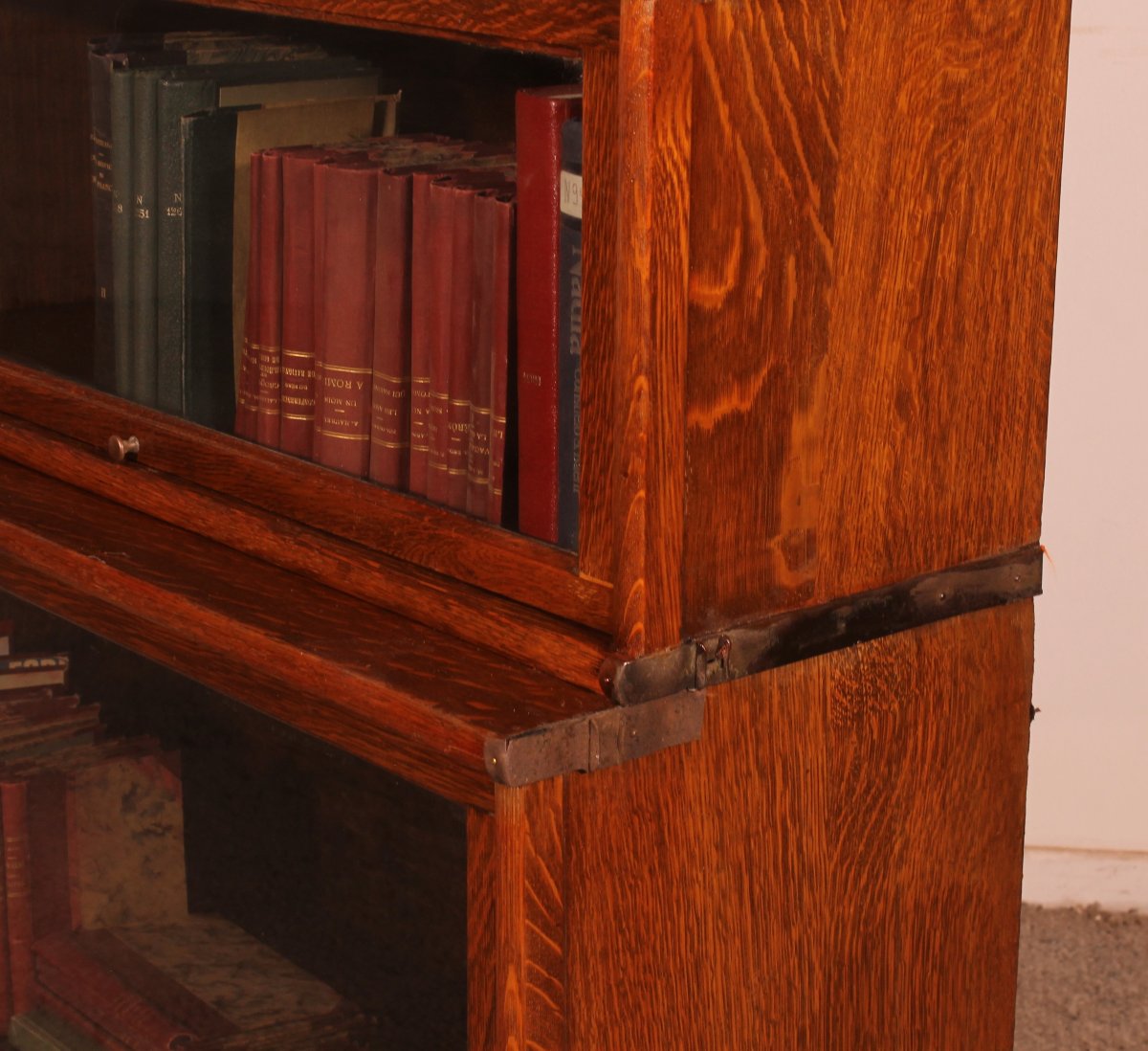 Bibliothèque Globe Wernicke En chêne  De 5  éléments avec une avancée-photo-8