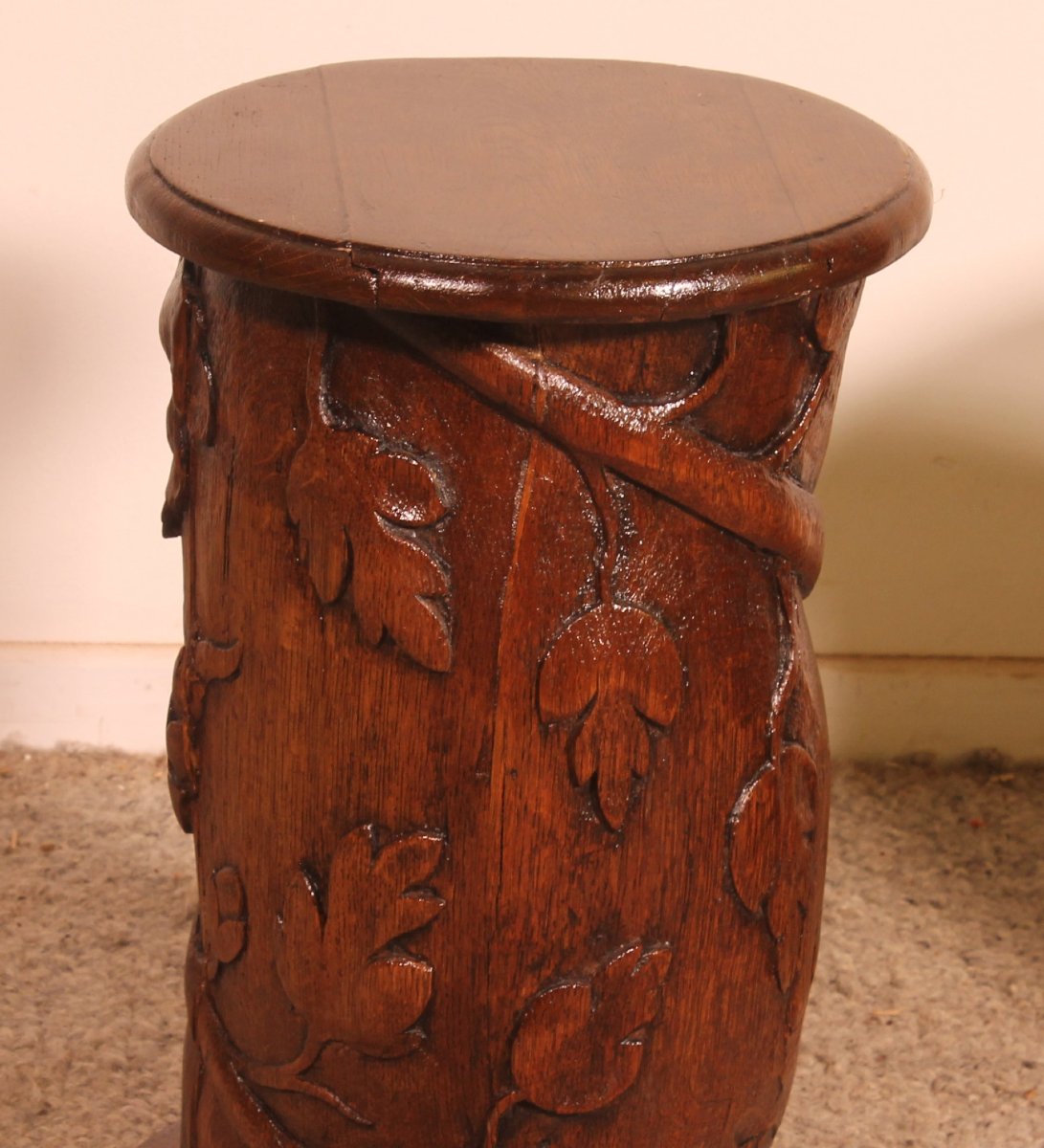 Pair Of 17th Century Oak Bedside Tables Or Sofa Ends-photo-3