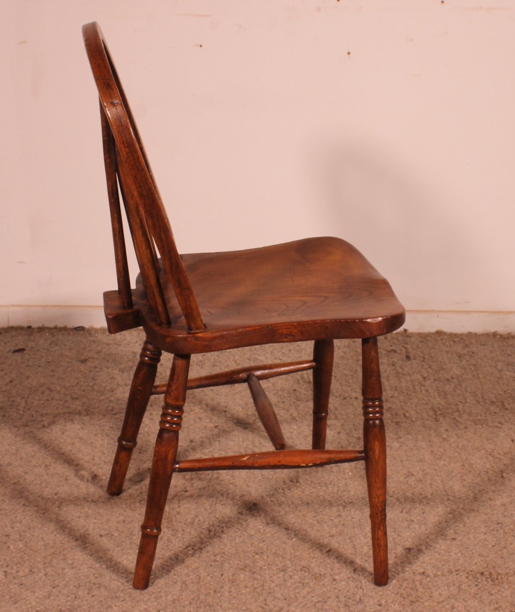 Set Of 10 19th Century Windsor Wheelback Chairs-photo-5