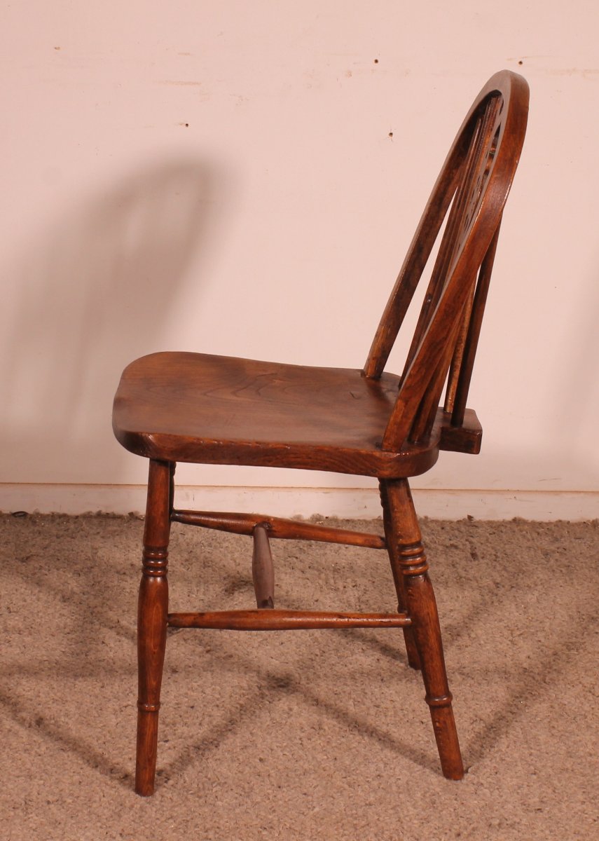 Set Of 10 19th Century Windsor Wheelback Chairs-photo-7