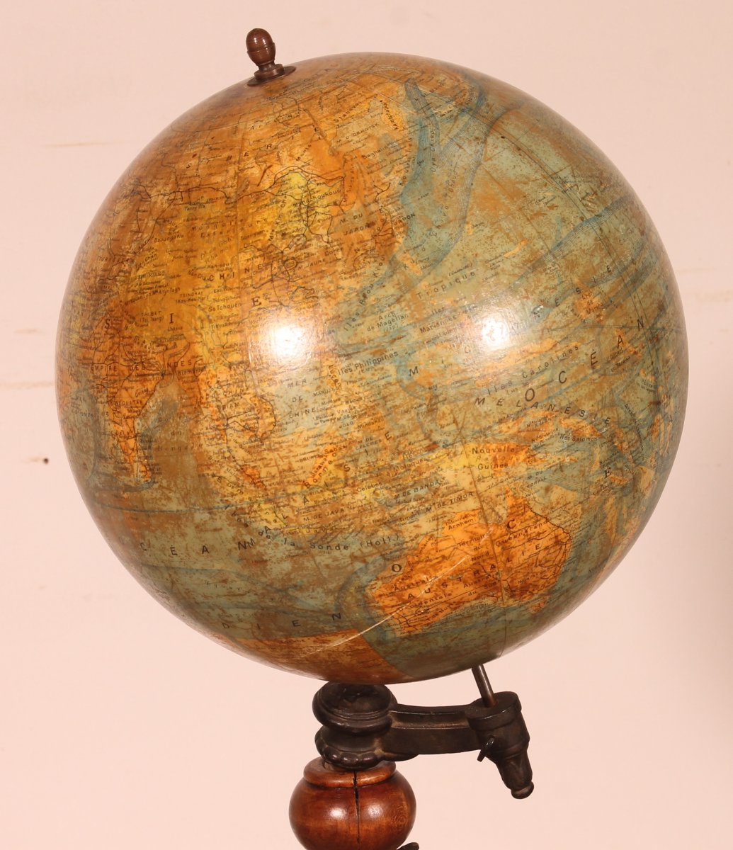 J. Forest Paris 19th Century Library Globe-photo-2