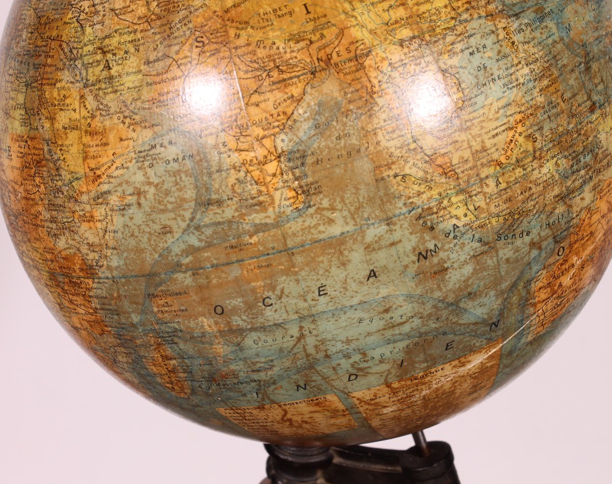 J. Forest Paris 19th Century Library Globe-photo-4