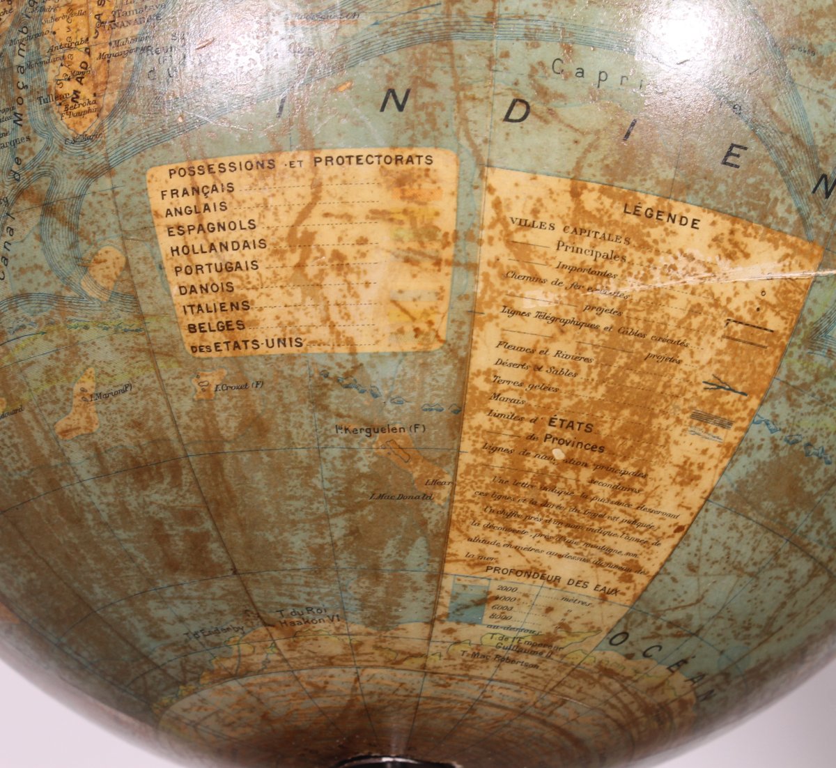 J. Forest Paris 19th Century Library Globe-photo-5