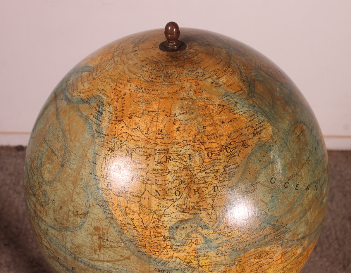 J. Forest Paris 19th Century Library Globe-photo-7