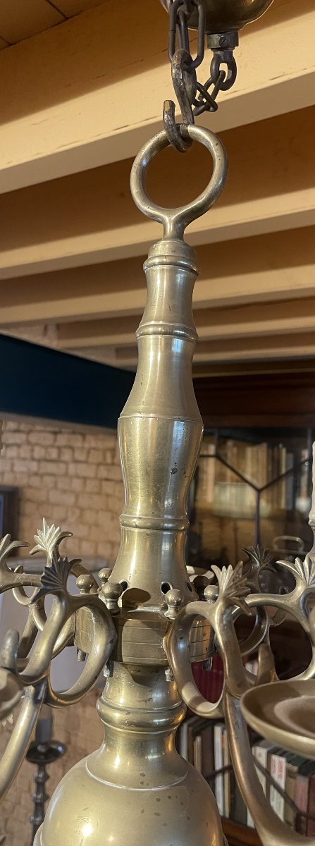 Renaissance Style Chandelier In Bronze With 6 From The 19 Century-photo-1