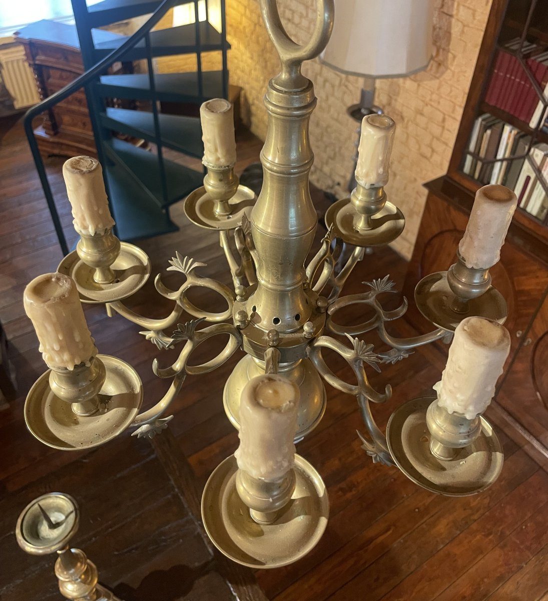 Renaissance Style Chandelier In Bronze With 6 From The 19 Century-photo-7
